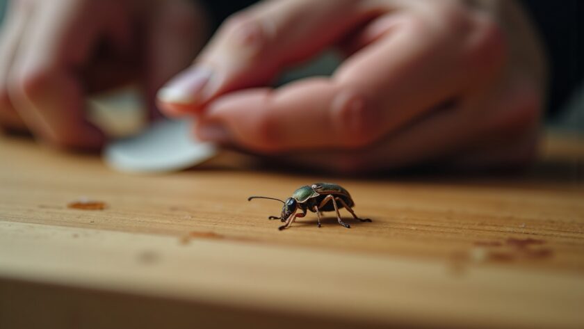 Comment repérer et se débarrasser efficacement d'un petit insecte brun dans votre cuisine ?