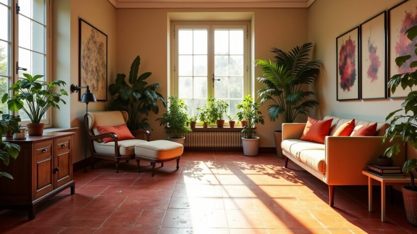 Quelles teintes marier avec la tomette rouge pour un intérieur élégant et chaleureux ?