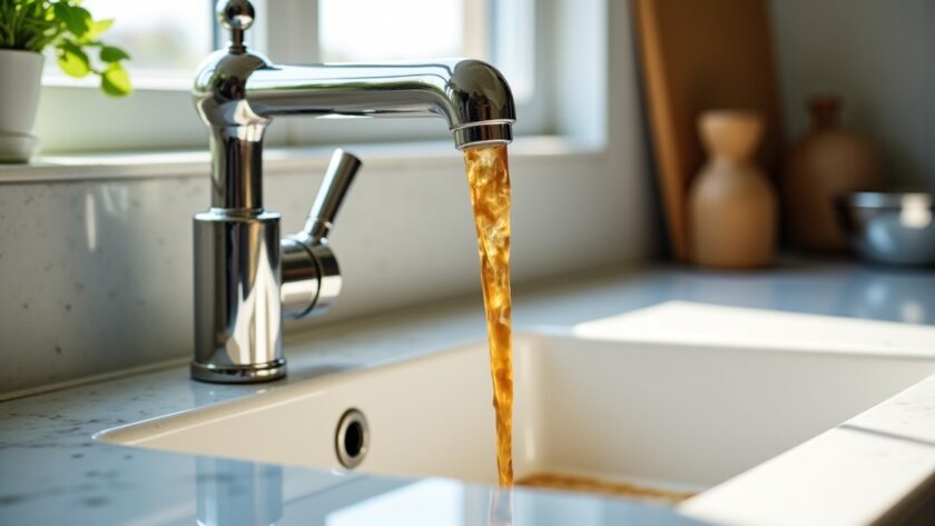 D'où vient l'eau marron qui sort de mon robinet ?